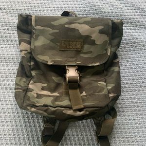 PINK camo mini backpack